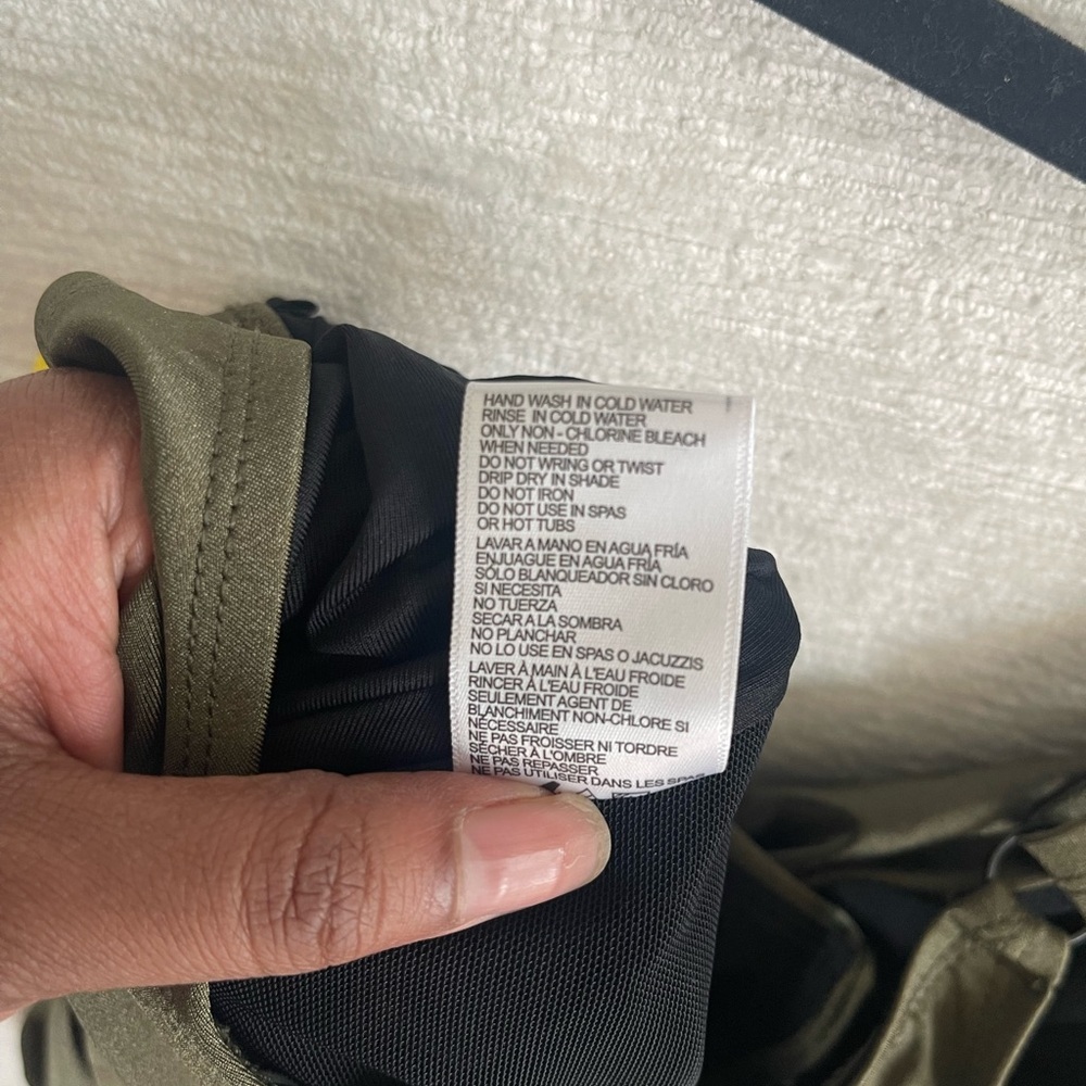 DKNY Olive Green Twist-Front One-Piece Swimsuit - Picture 10 of 10